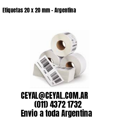 Etiquetas 20 x 20 mm – Argentina