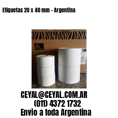 Etiquetas 20 x 40 mm - Argentina