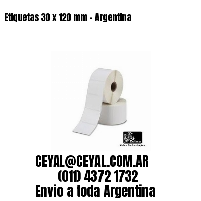 Etiquetas 30 x 120 mm - Argentina