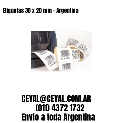 Etiquetas 30 x 20 mm - Argentina
