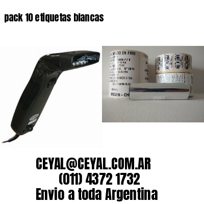 pack 10 etiquetas blancas