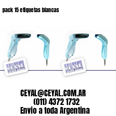 pack 15 etiquetas blancas