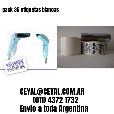 pack 35 etiquetas blancas