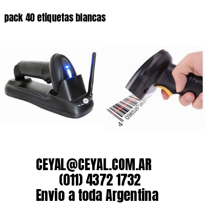 pack 40 etiquetas blancas