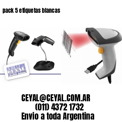 pack 5 etiquetas blancas