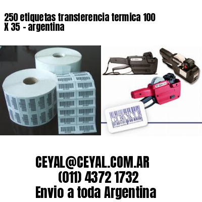250 etiquetas transferencia termica 100 X 35	- argentina