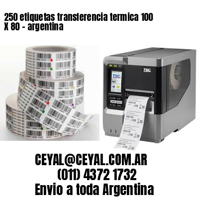 250 etiquetas transferencia termica 100 X 80	– argentina