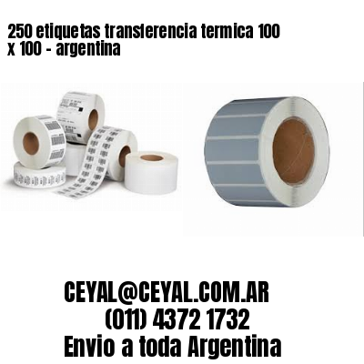 250 etiquetas transferencia termica 100 x 100	- argentina