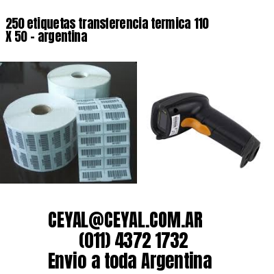 250 etiquetas transferencia termica 110 X 50	- argentina