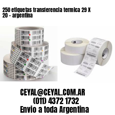 250 etiquetas transferencia termica 29 X 20	– argentina