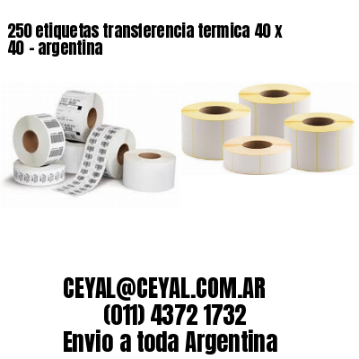 250 etiquetas transferencia termica 40 x 40	- argentina