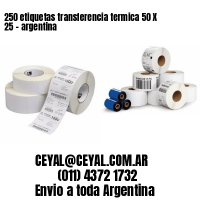 250 etiquetas transferencia termica 50 X 25	– argentina