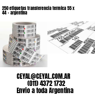 250 etiquetas transferencia termica 55 x 44	- argentina