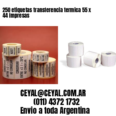 250 etiquetas transferencia termica 55 x 44 impresas