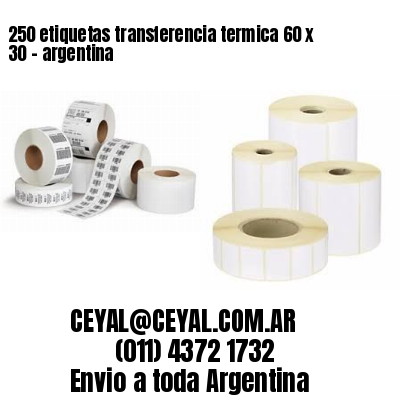 250 etiquetas transferencia termica 60 x 30	– argentina