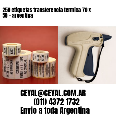 250 etiquetas transferencia termica 70 x 50	- argentina