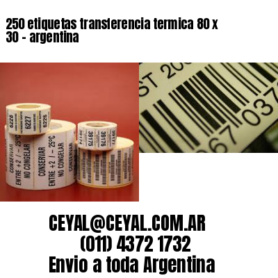 250 etiquetas transferencia termica 80 x 30	– argentina
