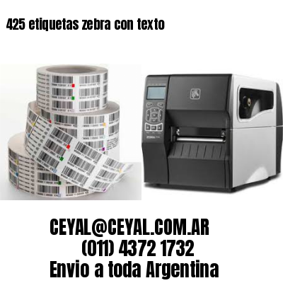 425 etiquetas zebra con texto