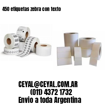 450 etiquetas zebra con texto