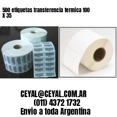 500 etiquetas transferencia termica 100 X 35