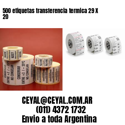 500 etiquetas transferencia termica 29 X 20