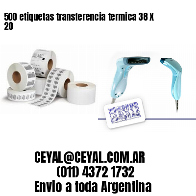 500 etiquetas transferencia termica 38 X 20