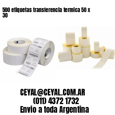 500 etiquetas transferencia termica 50 x 30