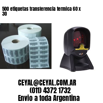 500 etiquetas transferencia termica 60 x 30