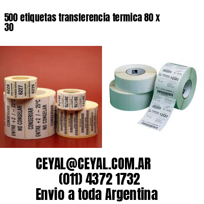 500 etiquetas transferencia termica 80 x 30