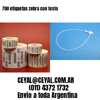 700 etiquetas zebra con texto