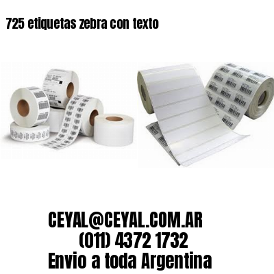 725 etiquetas zebra con texto