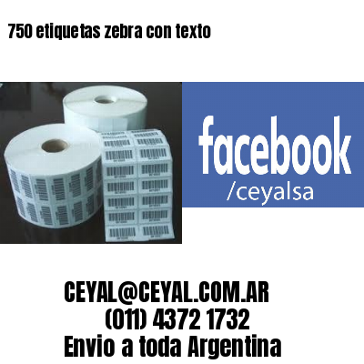 750 etiquetas zebra con texto