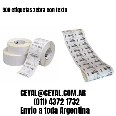 900 etiquetas zebra con texto