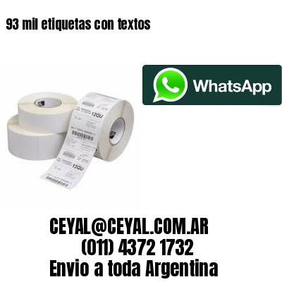 93 mil etiquetas con textos