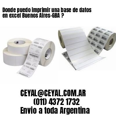 Donde puedo imprimir una base de datos en excel Buenos Aires-GBA ?