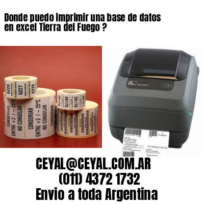 Donde puedo imprimir una base de datos en excel Tierra del Fuego ?