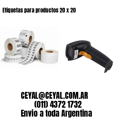 Etiquetas para productos 20 x 20