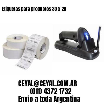 Etiquetas para productos 30 x 20