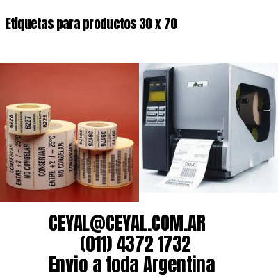 Etiquetas para productos 30 x 70
