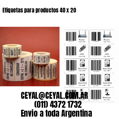 Etiquetas para productos 40 x 20