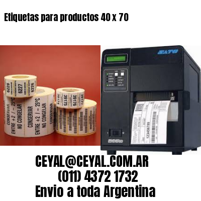 Etiquetas para productos 40 x 70