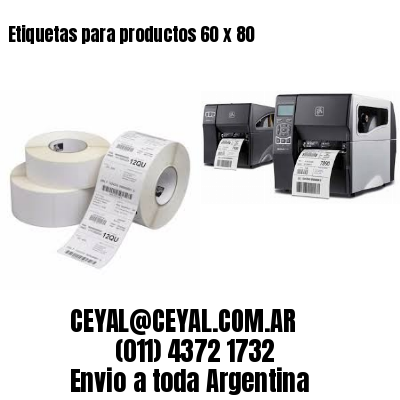 Etiquetas para productos 60 x 80