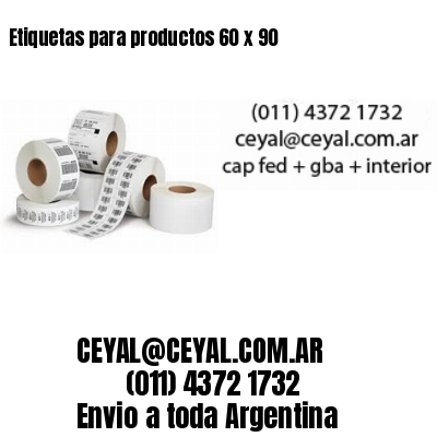 Etiquetas para productos 60 x 90