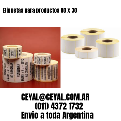 Etiquetas para productos 80 x 30
