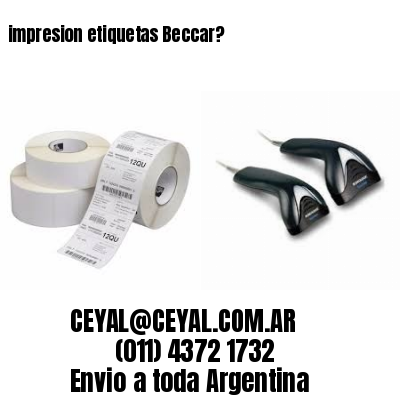 impresion etiquetas Beccar?