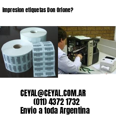impresion etiquetas Don Orione?