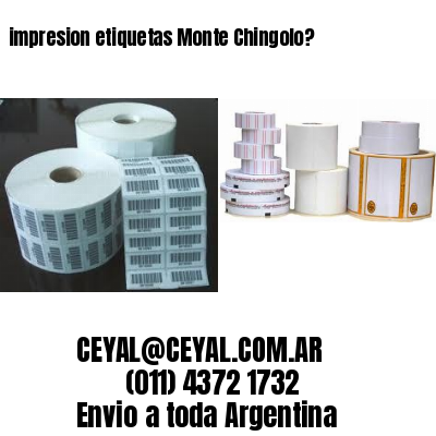 impresion etiquetas Monte Chingolo?
