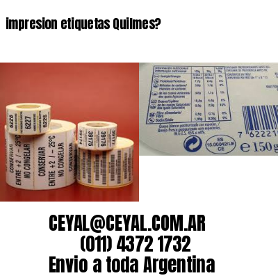 impresion etiquetas Quilmes?