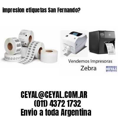 impresion etiquetas San Fernando?