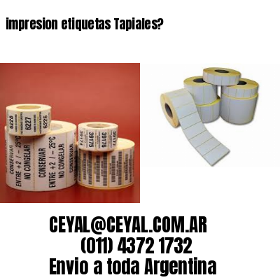 impresion etiquetas Tapiales?